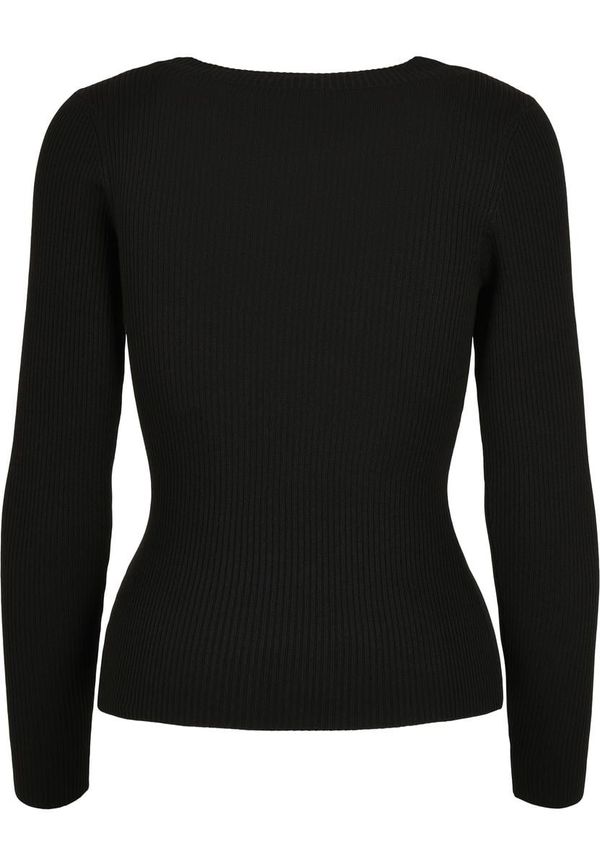 UC Ladies Women's sweater with a wide neckline, black