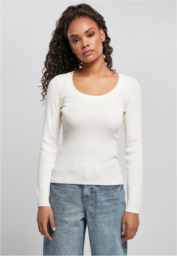 UC Ladies Women's sweater with a wide neckline whitesand