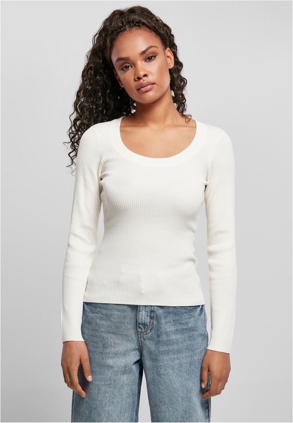 Urban Classics Women's sweater with a wide neckline whitesand