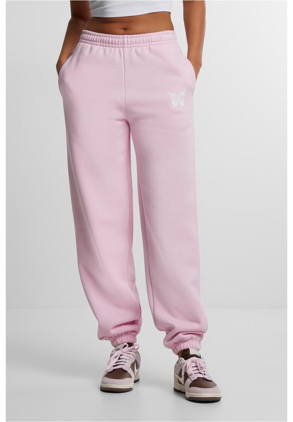 Mister Tee Women's sweatpants Karma Butterfly light pink