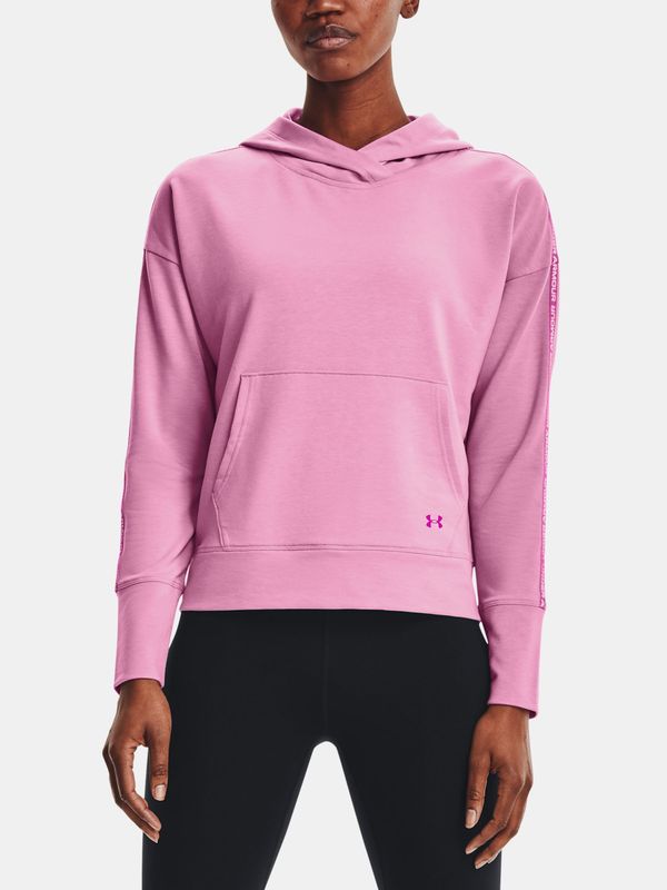 Under Armour Women's sweatshirt Under Armour Rival Terry Taped Hoodie Planet Pink M