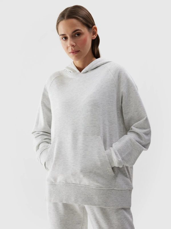 4F Women's sweatshirt without fastening and hooded 4F - grey