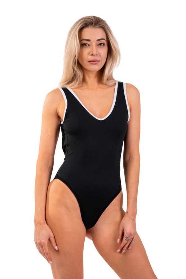 NEBBIA Women's swimsuit Nebbia One-piece Swimsuit Black French Style 460 Black M