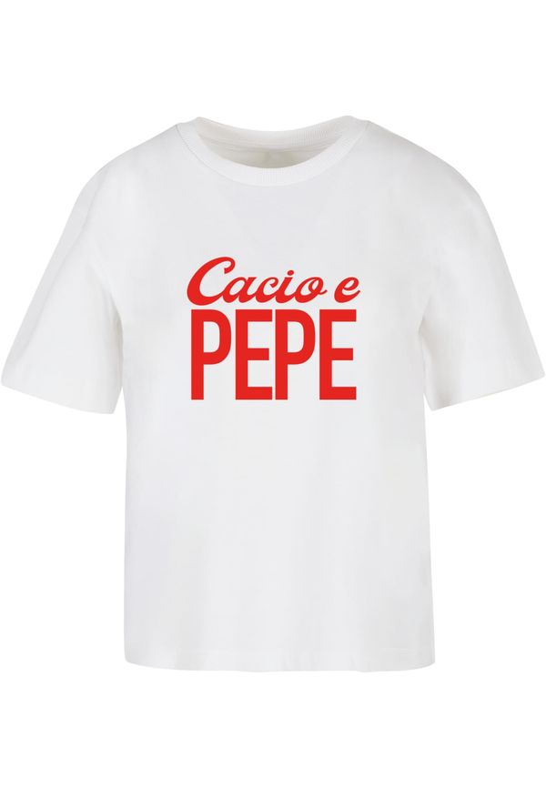 Mister Tee Women's T-shirt Cacio E Pepe white