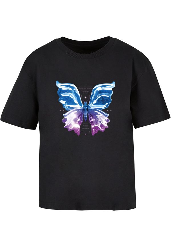 Miss Tee Women's T-Shirt Chromed Butterfly Tee - Black