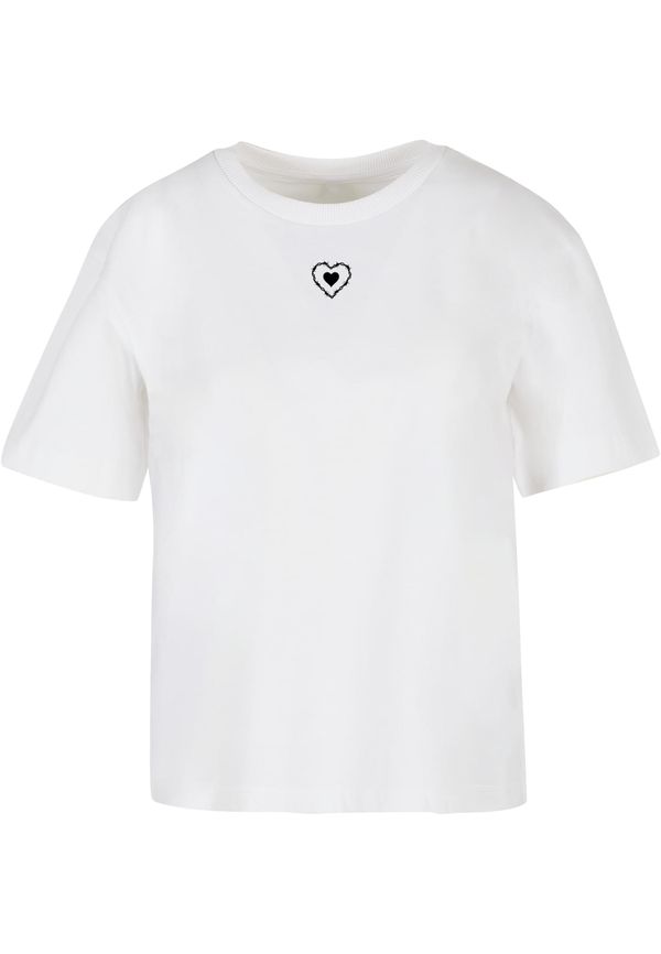 Mister Tee Women's T-shirt Good Vibes Only Heart white