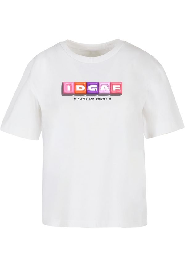 Miss Tee Women's T-shirt IDGAF - white