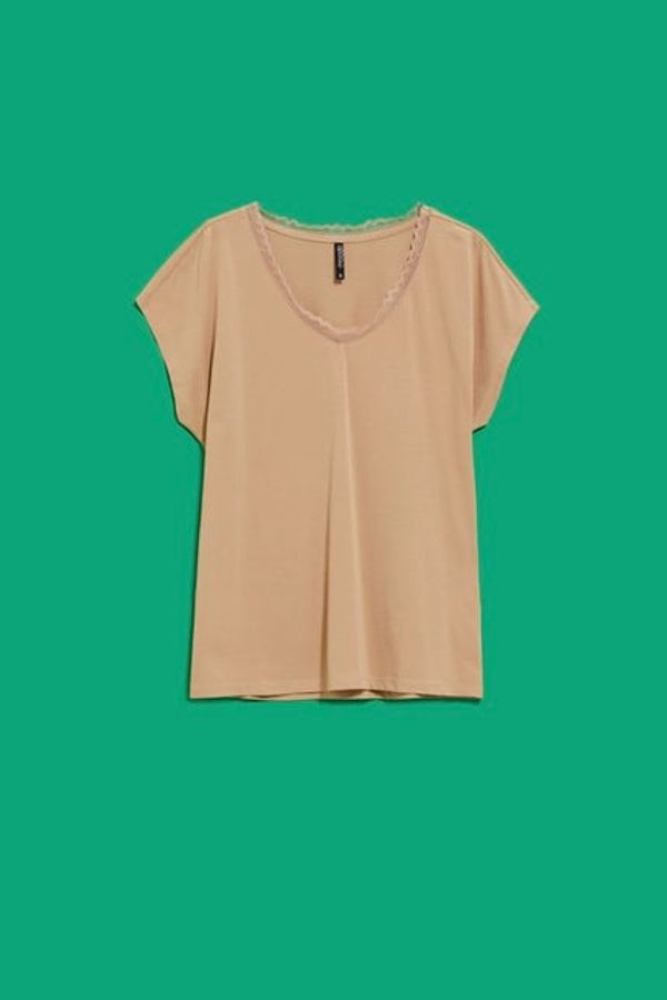 Moodo WOMEN'S T-SHIRT L-TS-4032 D.Beige