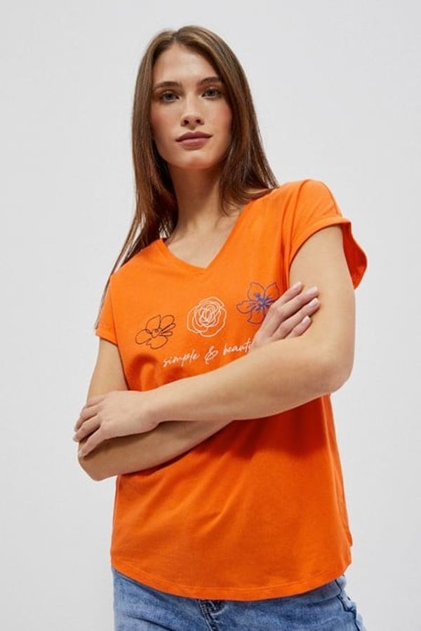 Moodo WOMEN'S T-SHIRT L-TS-4037 ORANGE