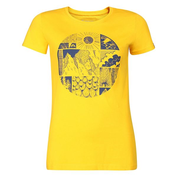 ALPINE PRO Women's T-shirt made of organic cotton ALPINE PRO ECCA spectra yellow variant pb