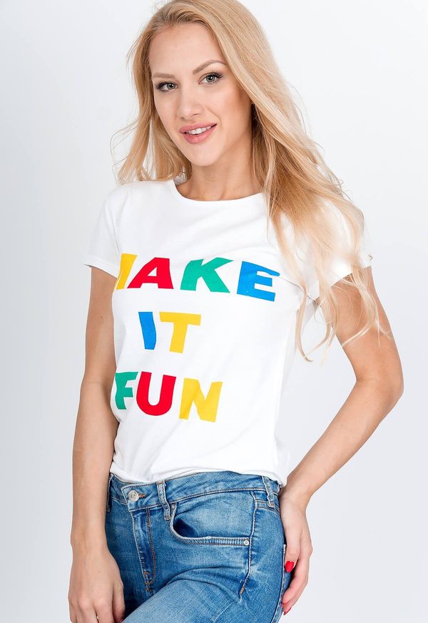 Kesi Women's T-shirt "Make it Fun" - white,