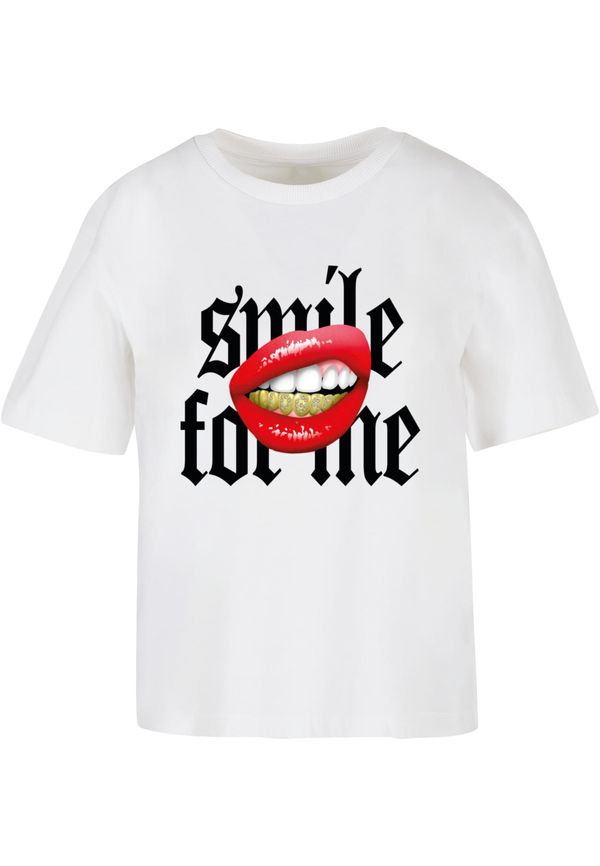 Miss Tee Women's T-shirt Smile For Me - white