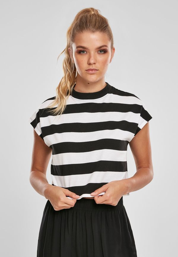 Urban Classics Women's T-shirt Stripe Short Tee black/white