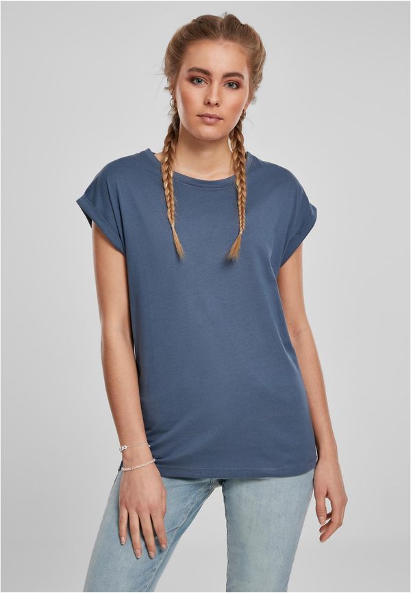 Urban Classics Women's t-shirt with extended shoulder vintageblue