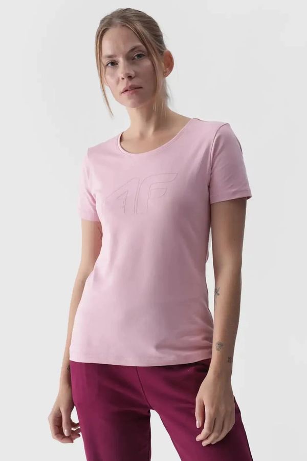 4F Women's T-Shirt With Print 4F Pink 4FWMM00TTS