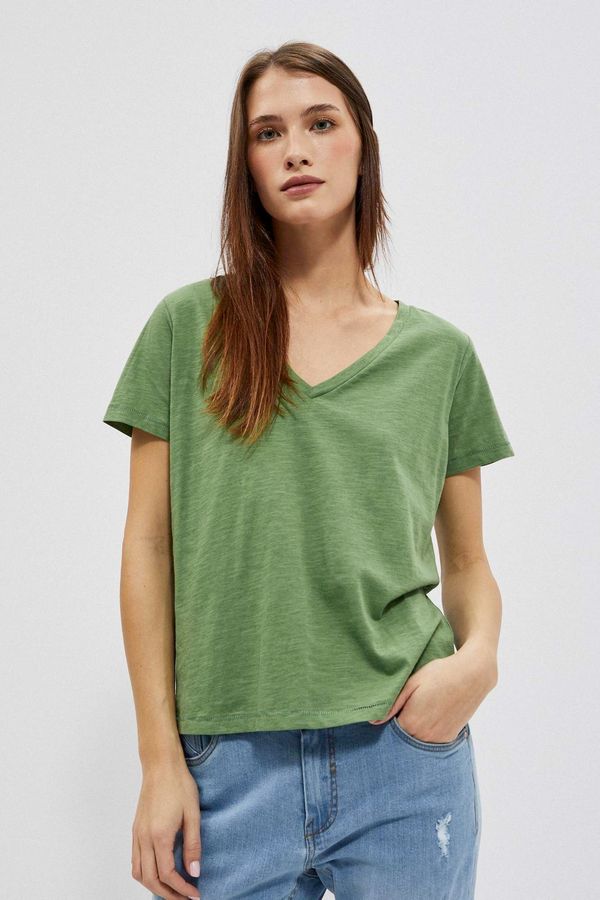 Moodo WOMEN'S T-SHIRTS L-TS-4049 OLIVE