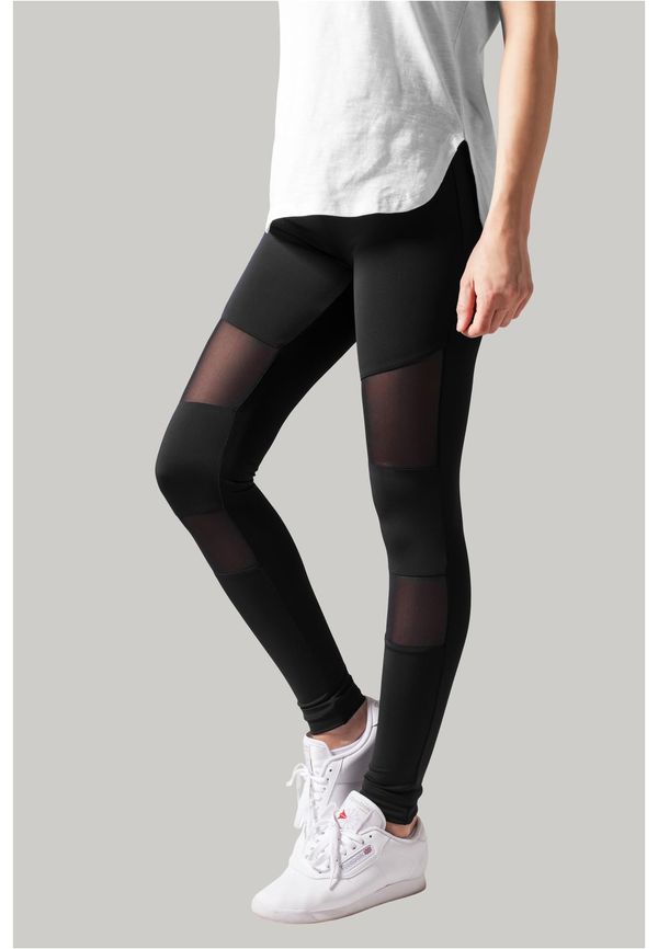 Urban Classics Women's Tech Mesh Leggings - Black