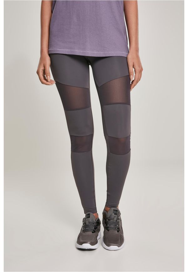 Urban Classics Women's Tech Mesh Leggings - Dark Grey