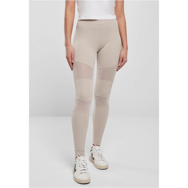 Urban Classics Women's Tech Mesh Leggings in Warm Grey