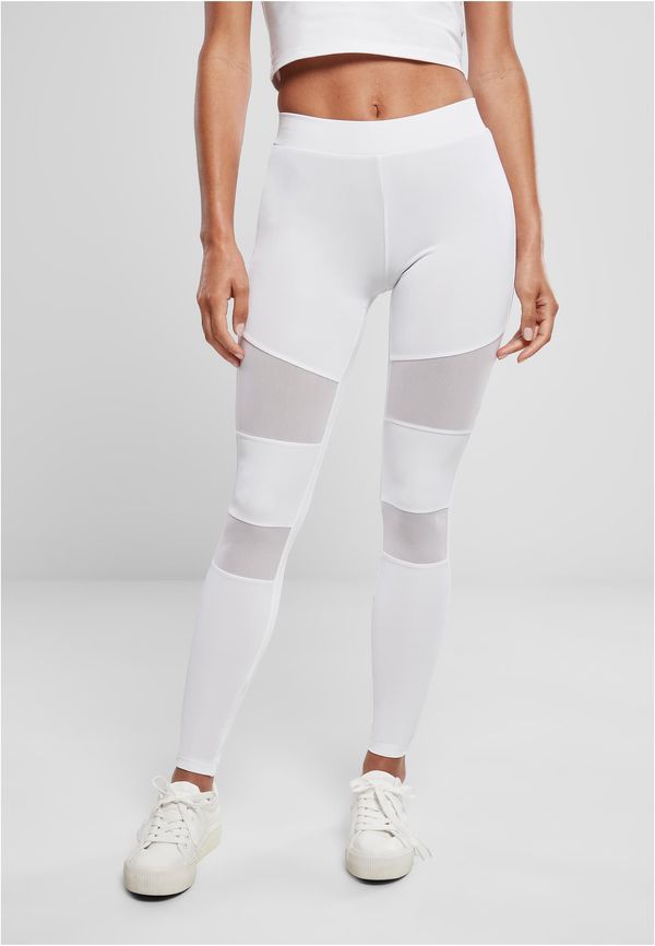 Urban Classics Women's Tech Mesh Leggings in White