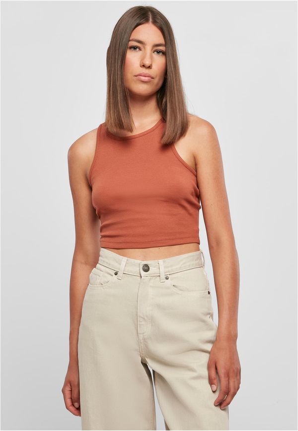 Urban Classics Women's Terracotta Cropped Rib Top