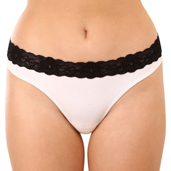 STYX Women's thong Styx with lace white