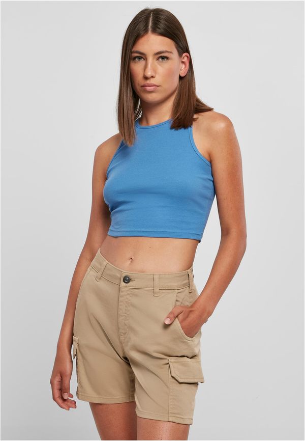UC Ladies Women's top with cropped ribs horizon blue