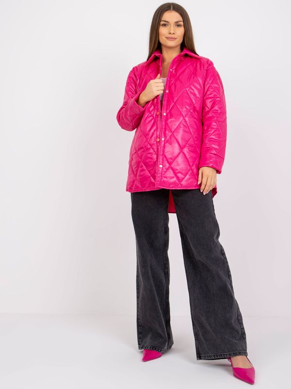 Fashionhunters Women's Transition Jacket Rue Paris Callie - fuchsia