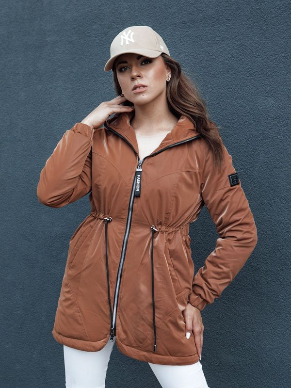 DStreet Women's transition parka with hood HENRY camel Dstreet