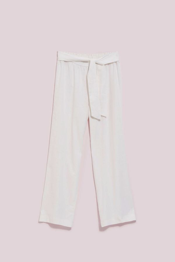 Moodo WOMEN'S TROUSERS L-SP-4028 WHITE