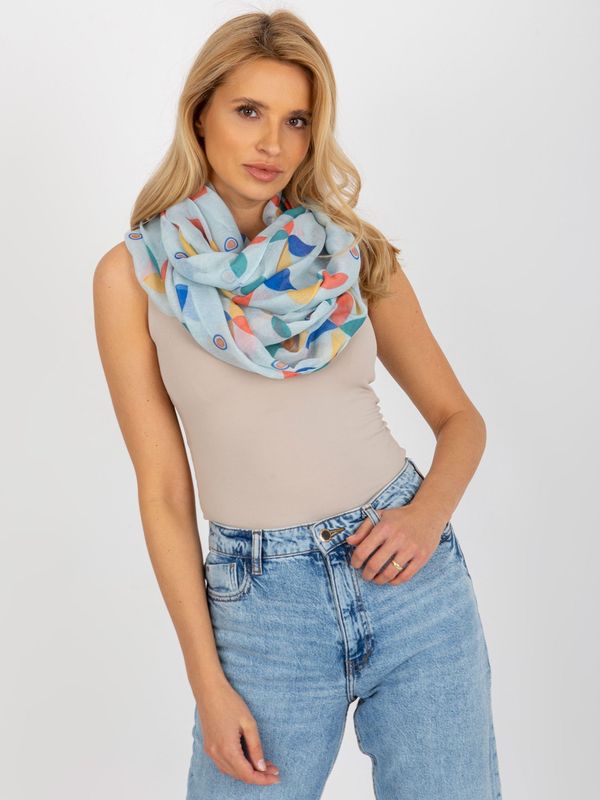 Fashionhunters Women's tunnel scarf with print - blue