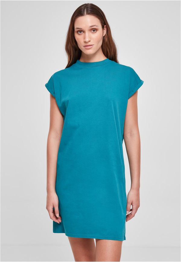 Urban Classics Women's Turtle Extended Shoulder Dress - Blue-Green