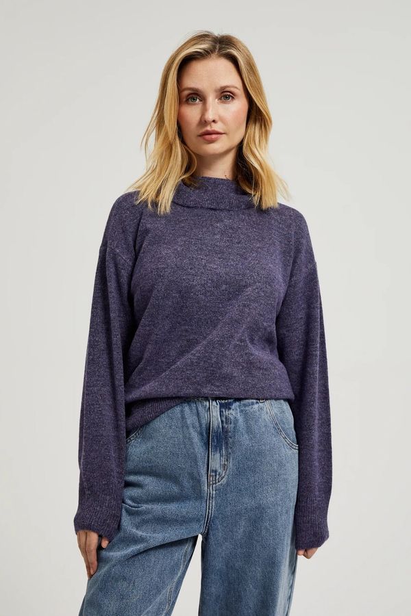 Moodo Women's turtleneck sweater MOODO - purple