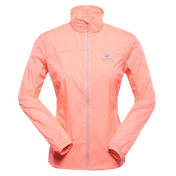 ALPINE PRO Women's ultralight jacket with dwr finish ALPINE PRO SPINA neon salmon