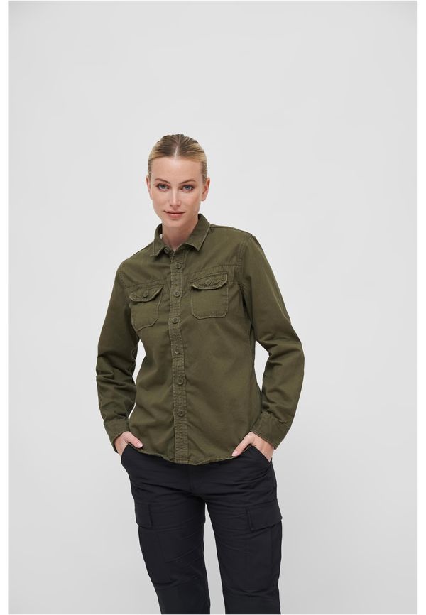 Brandit Women's vintage long sleeve shirt olive