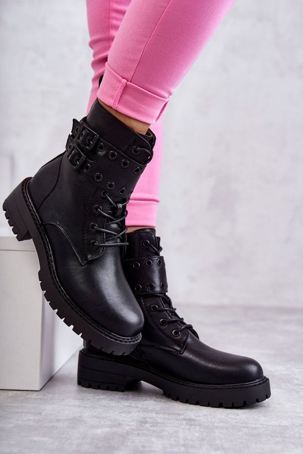 Kesi Women's warm leather boots black Silvor