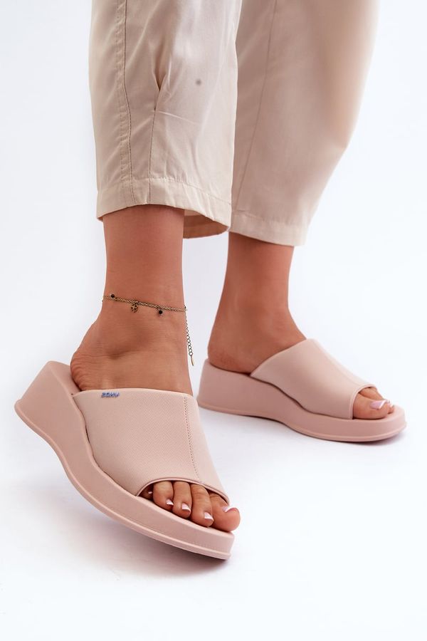Kesi Women's wedge slippers ZAXY light pink