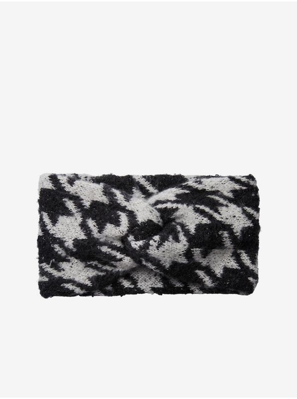 Pieces Women's White and Black Patterned Knitted Headband Pieces Pyron - Women's