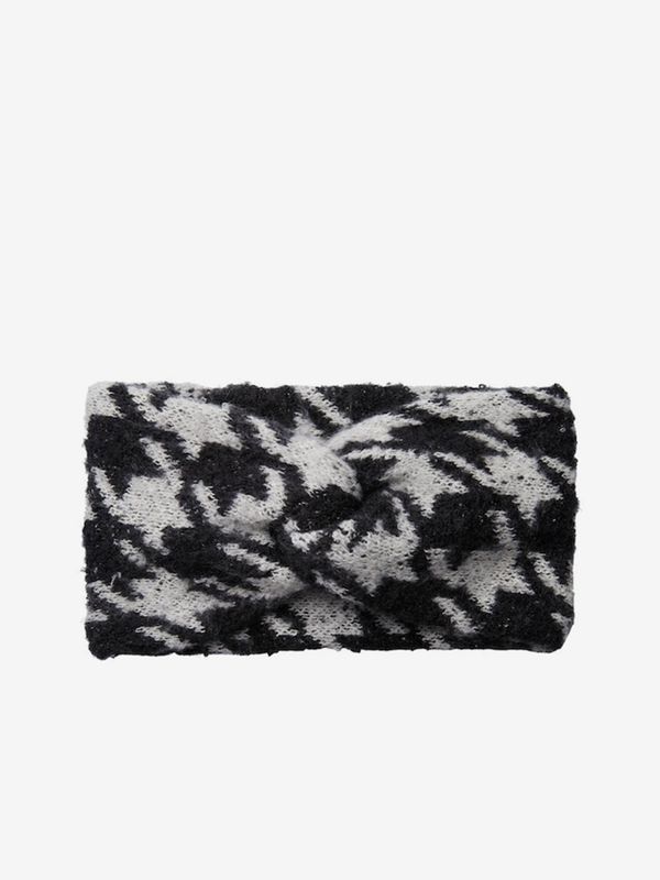 Pieces Women's White and Black Patterned Knitted Headband Pieces Pyron