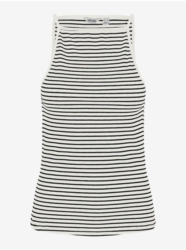 AWARE by VERO MODA Women's white striped tank top AWARE by VERO MODA Wett - Women