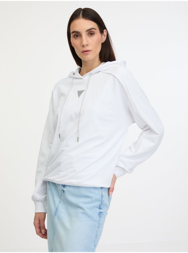 Guess Women's White Sweatshirt Guess Mini Triangle - Women