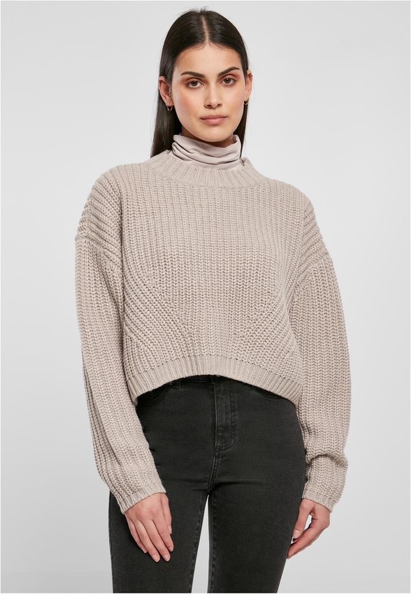 UC Ladies Women's wide oversize sweater in warm gray color