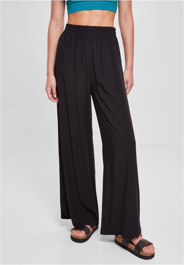 UC Ladies Women's wide viscose trousers in black color