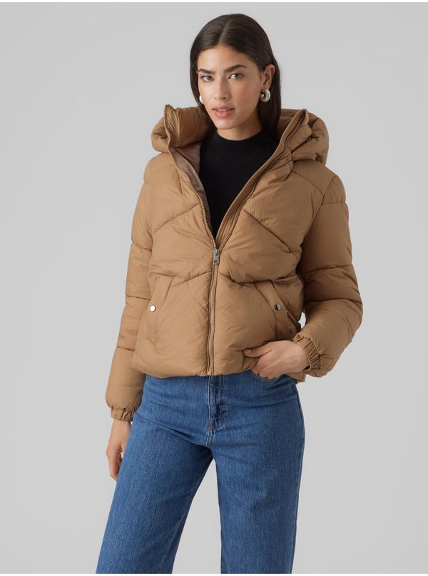 Vero Moda Women's Winter Quilted Brown Jacket VERO MODA Uppsala - Women