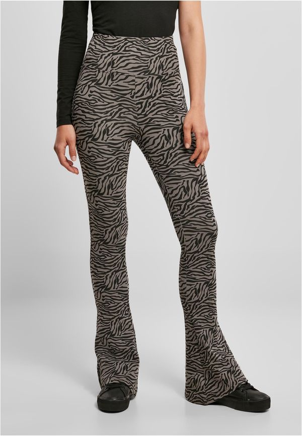 UC Ladies Women's Zebra Boot High Waist Leggings - Asphalt/Black