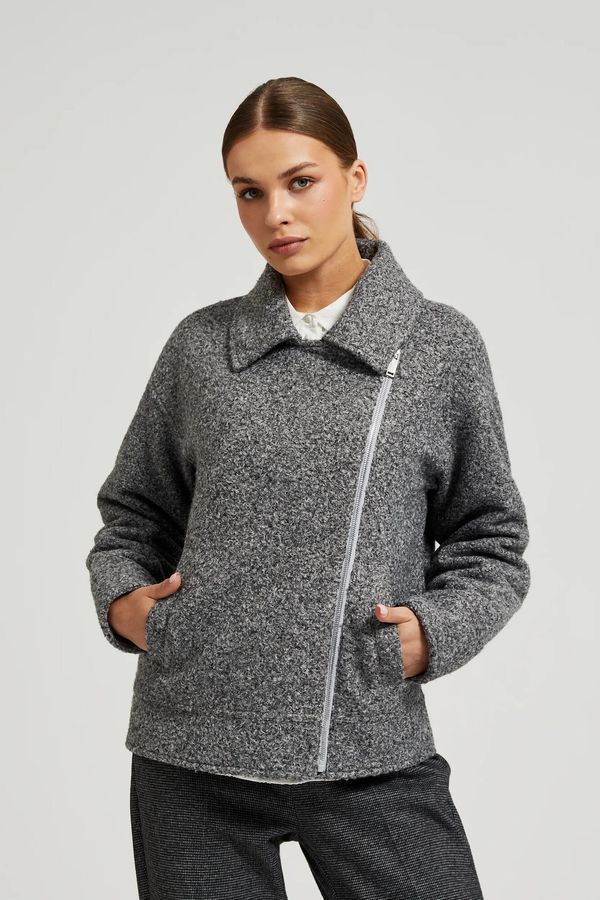 Moodo Women's zip jacket MOODO - gray