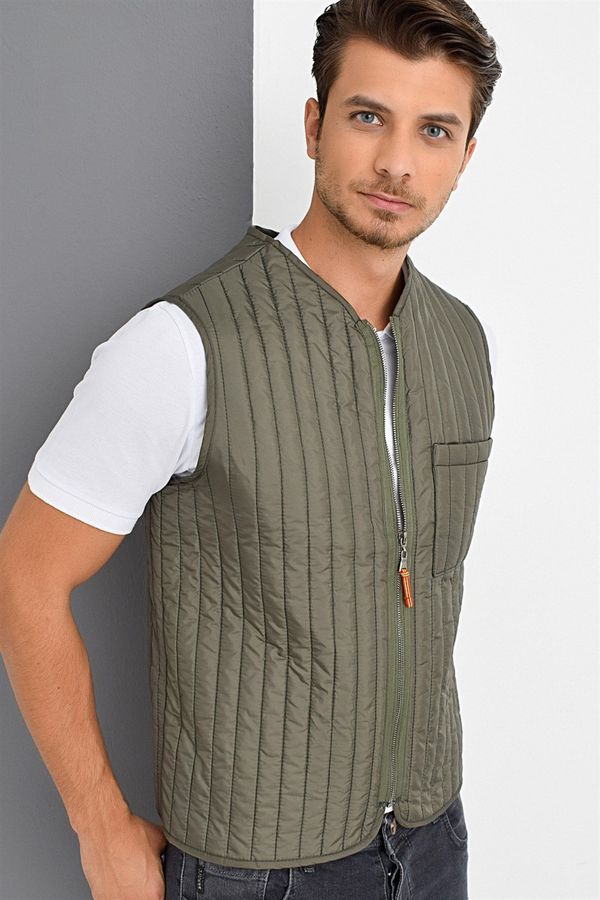 dewberry Y8611 DEWBERRY MEN'S VEST-KHAKI