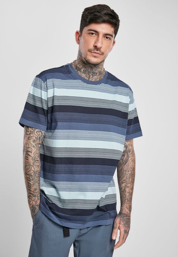 Urban Classics Yarn Dyed Sunrise Stripe Vintageblue T-Shirt