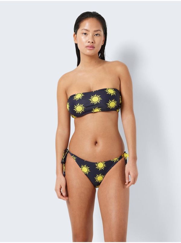 Noisy May Yellow-black women's patterned bikini top Noisy May Sun - Women