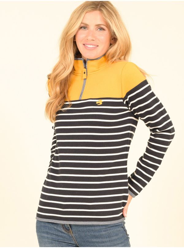 Brakeburn Yellow-blue striped womens sweatshirt Brakeburn - Women